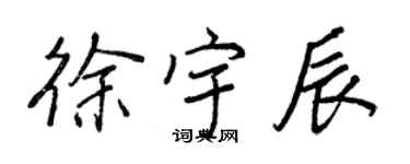 王正良徐宇辰行书个性签名怎么写