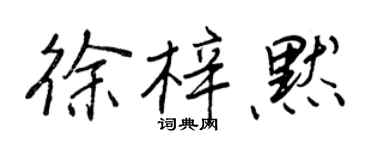 王正良徐梓默行书个性签名怎么写
