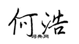 王正良何浩行书个性签名怎么写