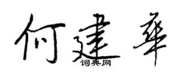 王正良何建华行书个性签名怎么写