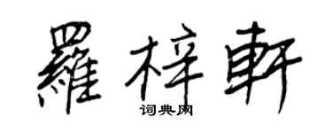 王正良罗梓轩行书个性签名怎么写