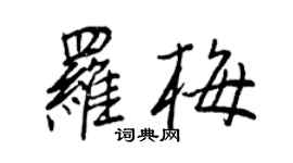 王正良罗梅行书个性签名怎么写