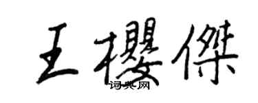 王正良王樱杰行书个性签名怎么写
