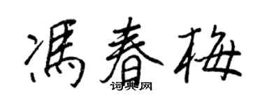 王正良冯春梅行书个性签名怎么写