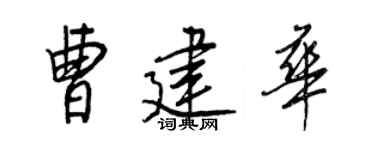 王正良曹建华行书个性签名怎么写
