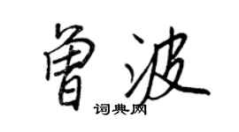 王正良曾波行书个性签名怎么写