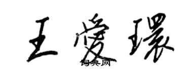王正良王爱环行书个性签名怎么写
