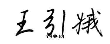 王正良王引娥行书个性签名怎么写