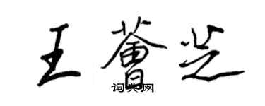 王正良王荟芝行书个性签名怎么写
