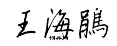 王正良王海鹃行书个性签名怎么写