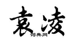 胡问遂袁凌行书个性签名怎么写