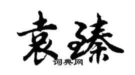 胡问遂袁臻行书个性签名怎么写