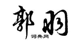 胡问遂郭羽行书个性签名怎么写