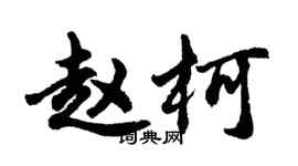 胡问遂赵柯行书个性签名怎么写