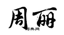 胡问遂周丽行书个性签名怎么写