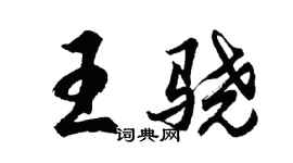 胡问遂王骁行书个性签名怎么写