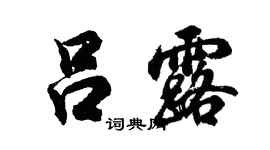 胡问遂吕露行书个性签名怎么写