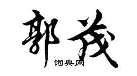 胡问遂郭茂行书个性签名怎么写