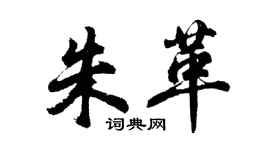 胡问遂朱革行书个性签名怎么写