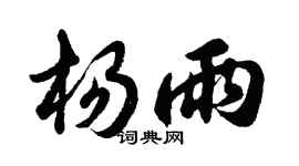 胡问遂杨雨行书个性签名怎么写