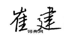 王正良崔建行书个性签名怎么写