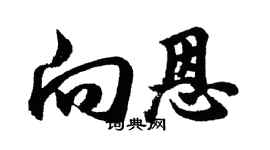 胡问遂向恩行书个性签名怎么写