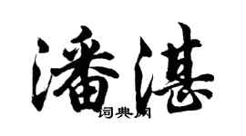 胡问遂潘湛行书个性签名怎么写