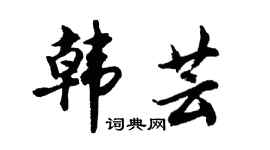 胡问遂韩芸行书个性签名怎么写
