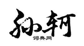 胡问遂孙轲行书个性签名怎么写