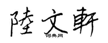 王正良陆文轩行书个性签名怎么写