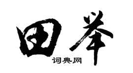 胡问遂田举行书个性签名怎么写