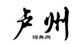 胡问遂卢州行书个性签名怎么写