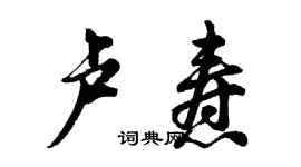 胡问遂卢焘行书个性签名怎么写