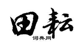 胡问遂田耘行书个性签名怎么写