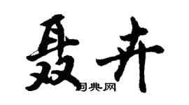 胡问遂聂卉行书个性签名怎么写