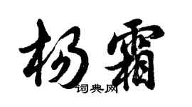 胡问遂杨霜行书个性签名怎么写