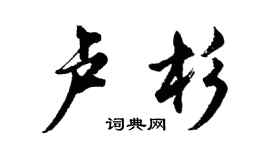 胡问遂卢杉行书个性签名怎么写
