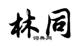 胡问遂林同行书个性签名怎么写