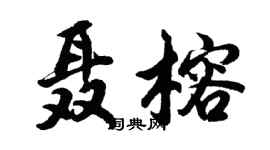 胡问遂聂榕行书个性签名怎么写