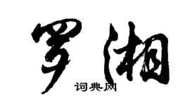 胡问遂罗湘行书个性签名怎么写