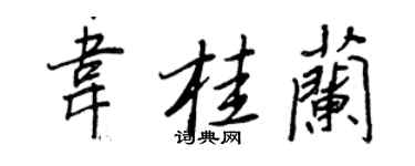 王正良韦桂兰行书个性签名怎么写