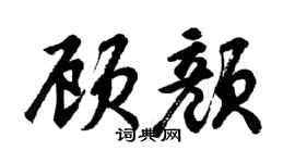 胡问遂顾颜行书个性签名怎么写