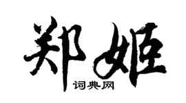 胡问遂郑姬行书个性签名怎么写