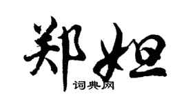 胡问遂郑妲行书个性签名怎么写