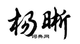 胡问遂杨晰行书个性签名怎么写