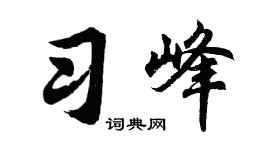 胡问遂习峰行书个性签名怎么写