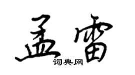 王正良孟雷行书个性签名怎么写