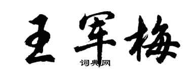 胡问遂王军梅行书个性签名怎么写