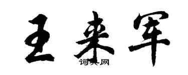 胡问遂王来军行书个性签名怎么写
