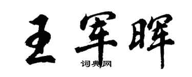 胡问遂王军晖行书个性签名怎么写